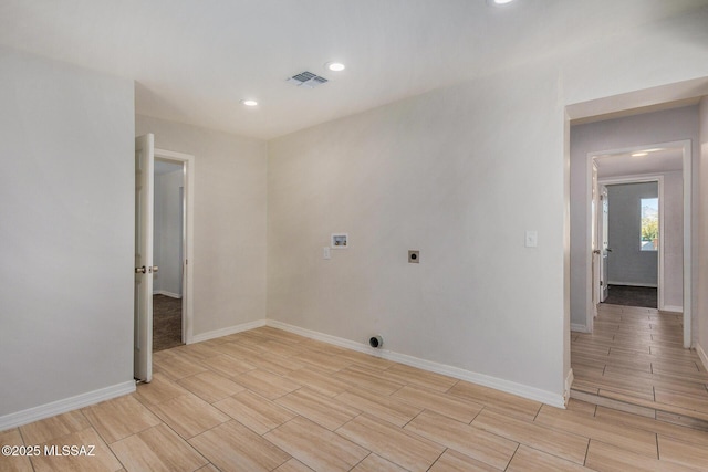 laundry room featuring hookup for a washing machine and hookup for an electric dryer