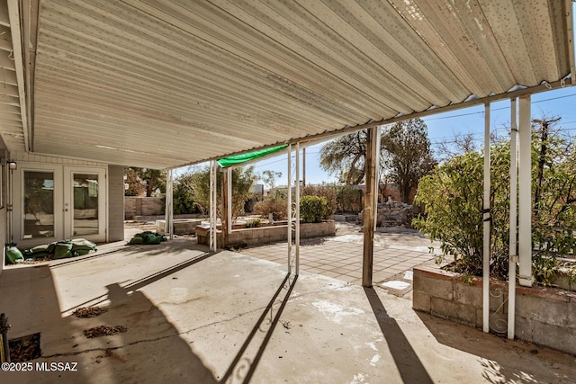 view of patio / terrace featuring french doors