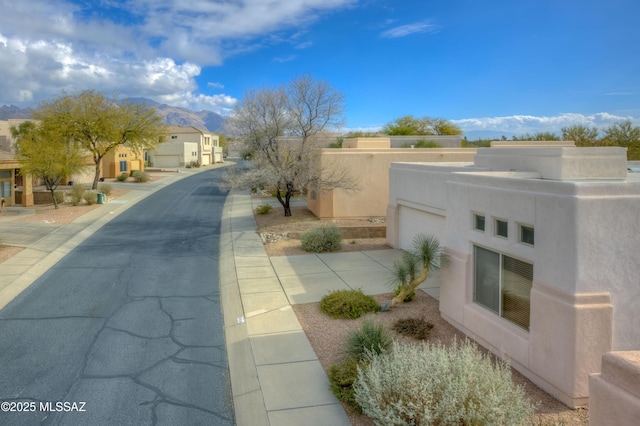 view of street with a mountain view