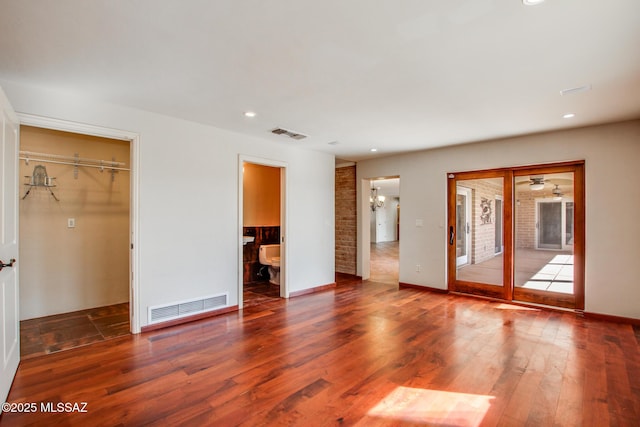 interior space featuring dark hardwood / wood-style flooring