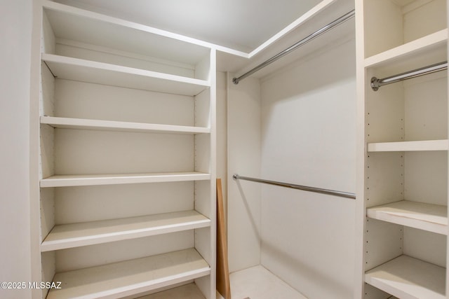 view of walk in closet