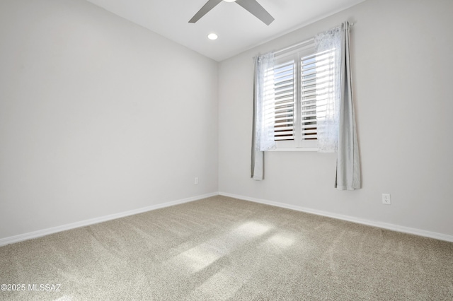 8270 W Spaulding St, Tucson, AZ 85743 - empty room featuring carpet flooring, a ceiling fan, baseboards, and recessed lighting