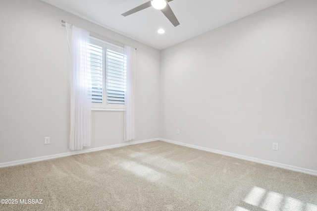 8270 W Spaulding St, Tucson, AZ 85743 - unfurnished room featuring ceiling fan, carpet flooring, baseboards, and recessed lighting