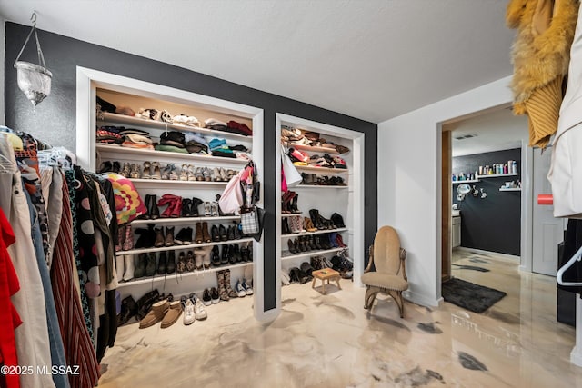 view of walk in closet