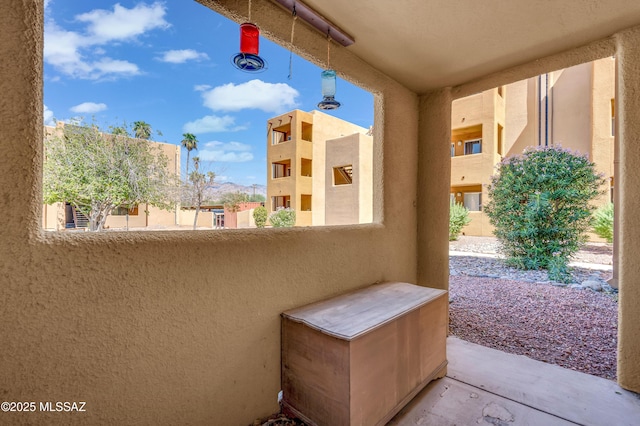 view of patio / terrace with a balcony