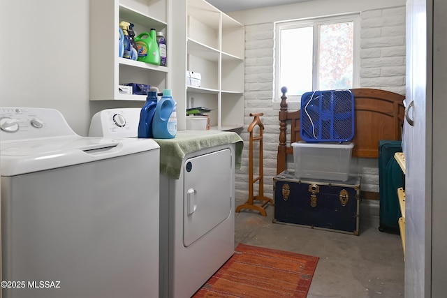 laundry room with washer and dryer