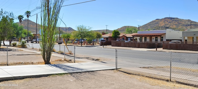 view of street with a mountain view