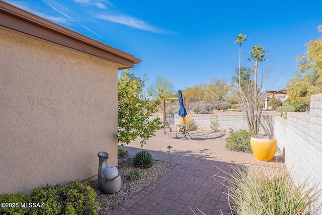 view of patio / terrace with a fenced backyard