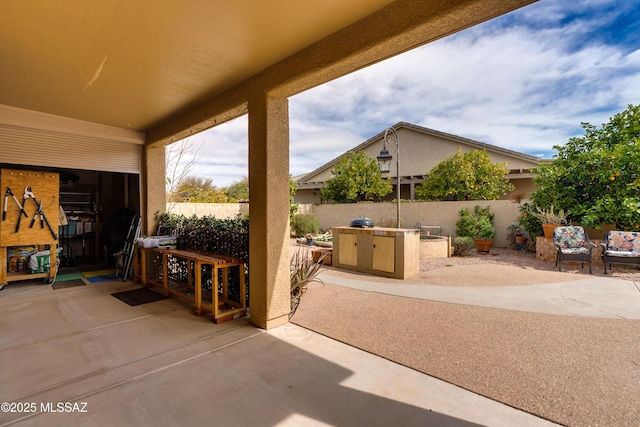 view of patio / terrace featuring area for grilling