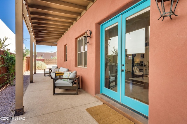 view of patio / terrace with french doors