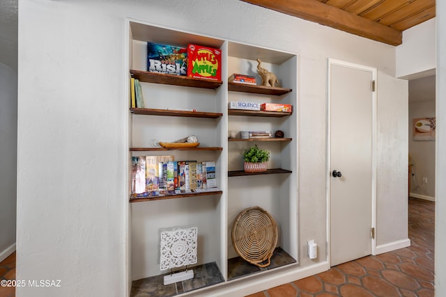 details with built in shelves
