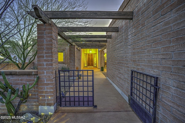 view of doorway to property