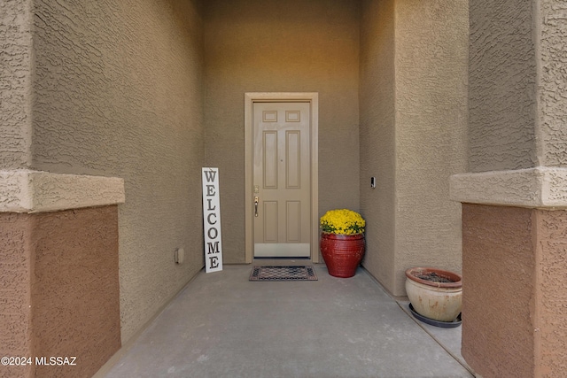 view of doorway to property