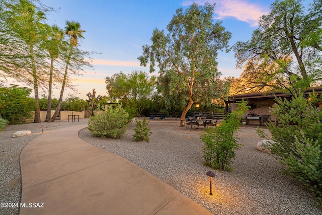 view of community featuring a patio