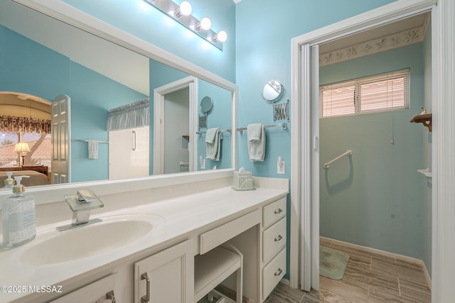 bathroom with vanity