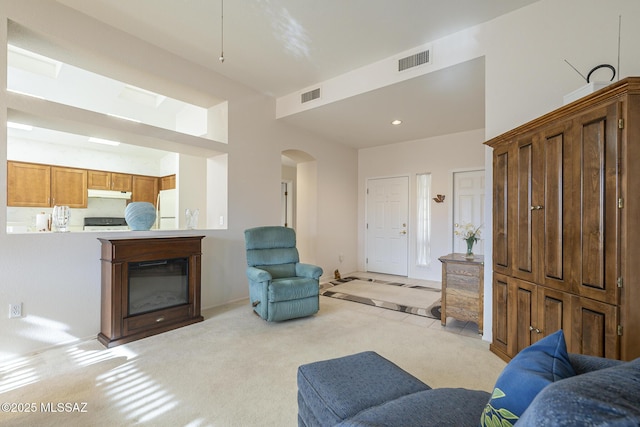 view of carpeted living room