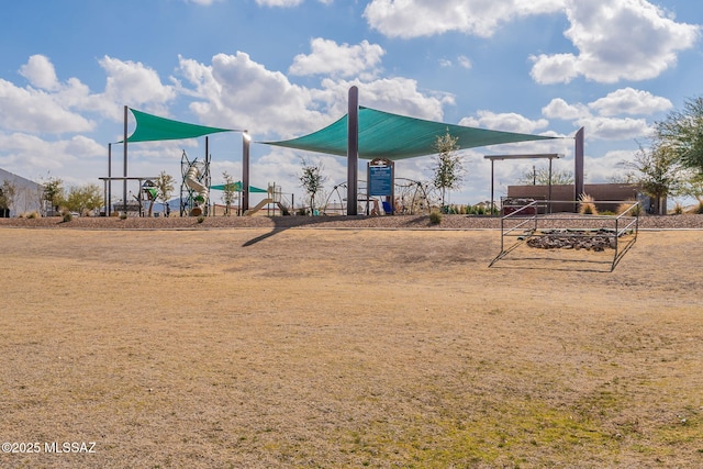 view of jungle gym