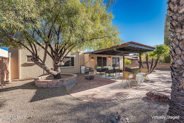 view of patio / terrace with an outdoor living space