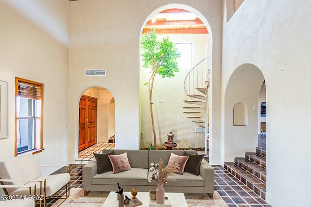 unfurnished sunroom with beam ceiling and wood ceiling