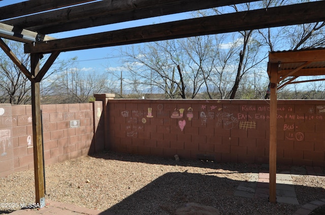exterior space with fence