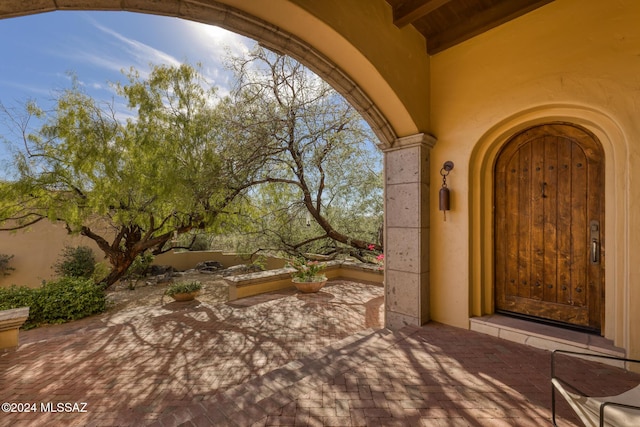 view of doorway to property