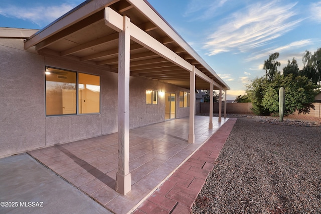 view of patio / terrace with fence