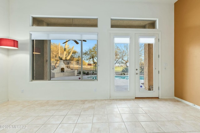 entryway with tile patterned flooring