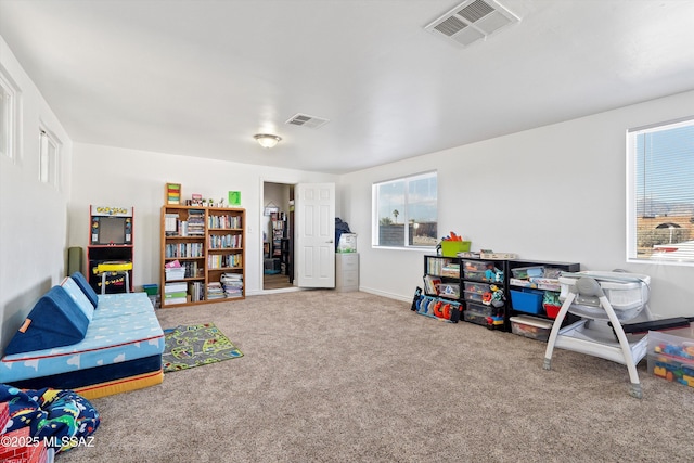 playroom with carpet flooring