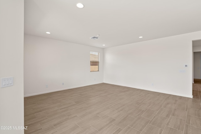 empty room featuring light hardwood / wood-style flooring