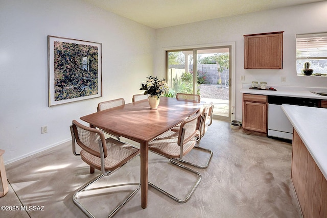 dining area with plenty of natural light