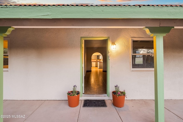 view of doorway to property