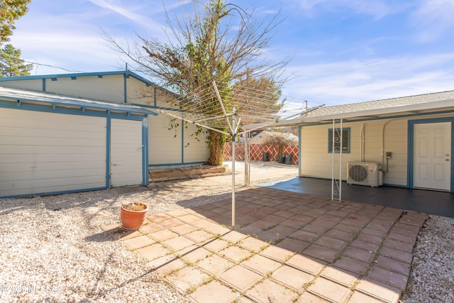 view of patio featuring ac unit