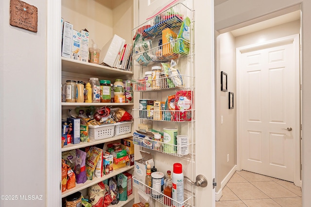 view of pantry