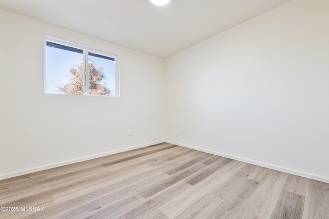 empty room featuring light wood-type flooring