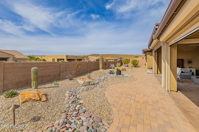 view of patio / terrace with a fenced backyard