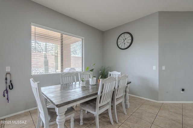 view of tiled dining area