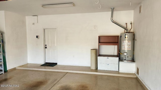 garage with water heater