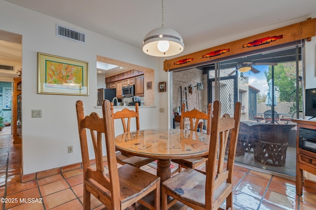 view of dining space