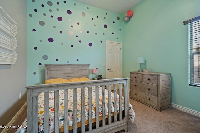 bedroom featuring carpet