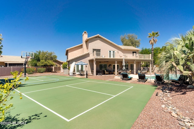 1943 W Desert Highlands Dr, Oro Valley, AZ 85737 - view of sport court featuring a tennis court