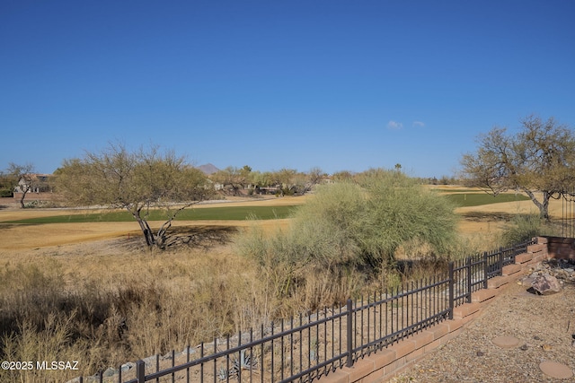 view of yard with a rural view