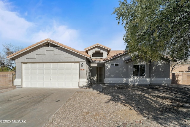 view of front of house featuring a garage