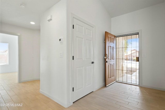 entryway featuring light hardwood / wood-style flooring