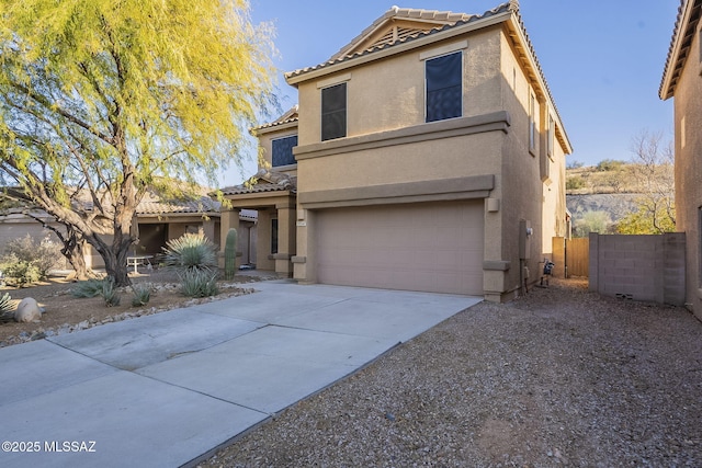 view of front of home featuring a garage