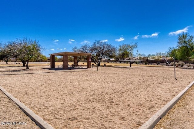 view of property's community with volleyball court