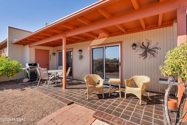 view of patio with grilling area