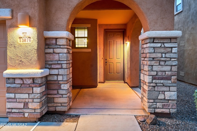 view of doorway to property