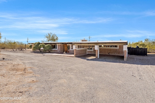 view of ranch-style home