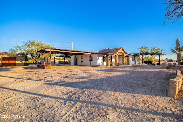 view of single story home