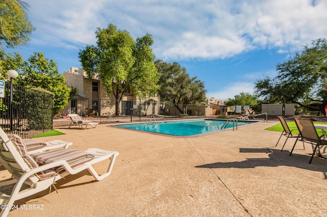 view of pool with a patio